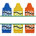 Crayons Name Plate Applique Design