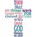 Cross Romans Verse Applique Design