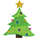 Curvy Christmas Tree Applique Design