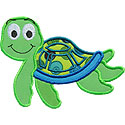 Cute Sea Turtle Applique Design