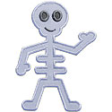 Cute Skeleton Applique Design