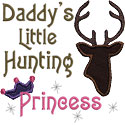 Daddys Hunting Princess Applique Design