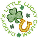 Daddys Lucky Charm Applique Design