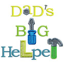 Dads Big Helper Applique Design