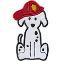Dalmatian Fire Dog Applique Design