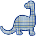 Dinosaur Silhouette Applique Design