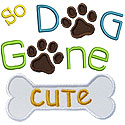 Dog Gone Cute Applique Design