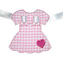 Dress Heart Banner Piece Applique Design