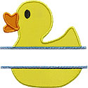 Duck Name Plate Applique Design