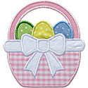 Easter Basket Bow Applique Design