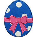 Easter Egg Bow Applique Design