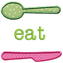 Eat Applique Design