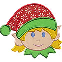 Elf Girl Applique Design