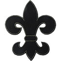 Fleur De Lis Emblem Applique Design