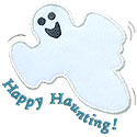 Flying Ghost Applique Design