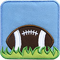 Football Frame Applique Design