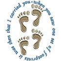 Footprints In The Sand Applique Design