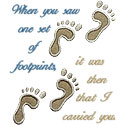 Footprints Poem Applique Design