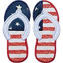 Fourth July Flip Flops Applique Design