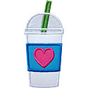 Frozen Coffee Shake Applique Design