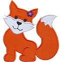 Girl Fox Applique Design
