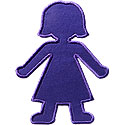 Girl Silhouette Applique Design