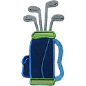 Golf Caddy Bag Applique Design