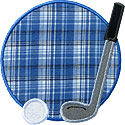 Golf Club Ball Applique Design