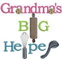 Grandmas Big Helper Applique Design