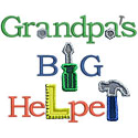 Grandpas Big Helper Applique Design