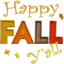 Happy Fall Yall Applique Design