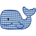 Happy Whale Applique Design