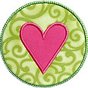 Heart Patch Applique Design