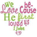 Heart Scripture Applique Design