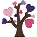 Heart Tree Applique Design