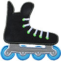 Hockey Skate Rollerblade Applique Design