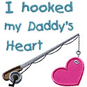 Hooked Daddys Heart Applique Design