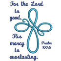 Infinity Cross Psalm Applique Design