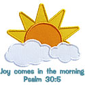 Joy Comes Morning Applique Design