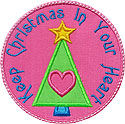 Keep Christmas Heart Applique Design