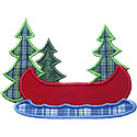 Lake Canoe Applique Design