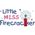 Little Miss Firecracker Applique Design