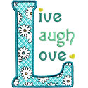 Live Laugh Love Applique Design