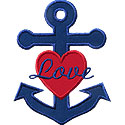 Love Anchors Applique Design