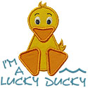 Lucky Ducky Applique Design