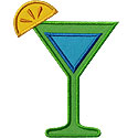 Martini Slice Applique Design