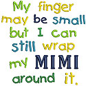 Mimi Around My Finger Applique Design