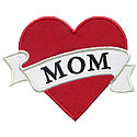 Mom Heart Applique Design