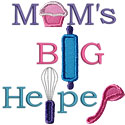 Moms Big Helper Applique Design