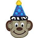 Monkey Party Hat Applique Design